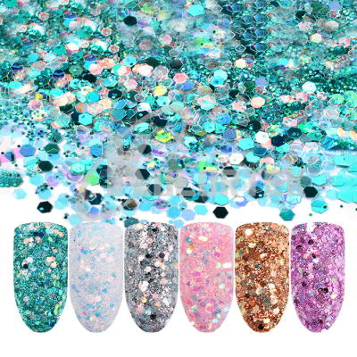 High Quality Wholesale Multicolor Bulk Glitter Nail Art