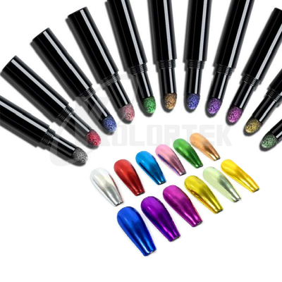 No brand custom magic mirror 12 colors private label nail art cosmetic color decorator pens